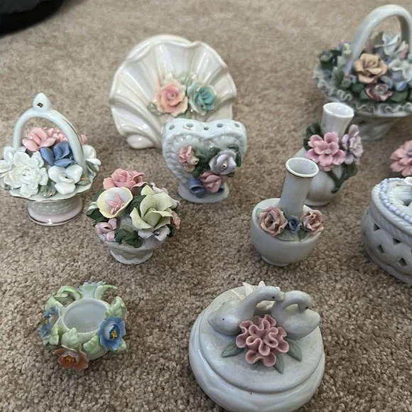 Floral Porcelain Figurine Collection - Picture 2 of 7